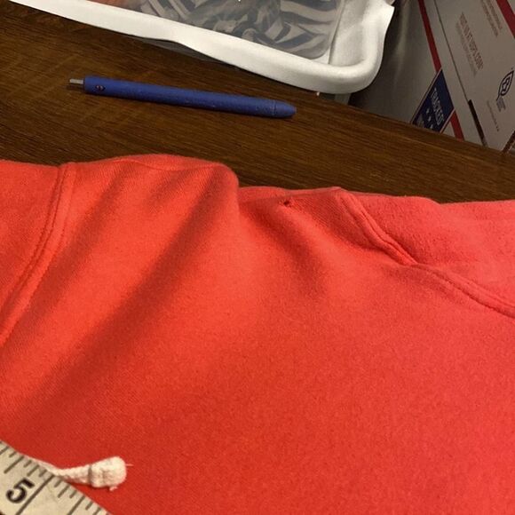 Pam & Gela LF Women's Coral Pink Zip Front Fleece Hoodie Fair Condition Small - Picture 12 of 13